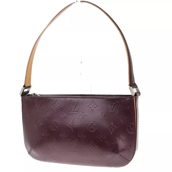 LOUIS VUITTON Fowler Shoulder Bag Monogram Mat Leather Purple M55146 81FB239 - Picture 1 of 14